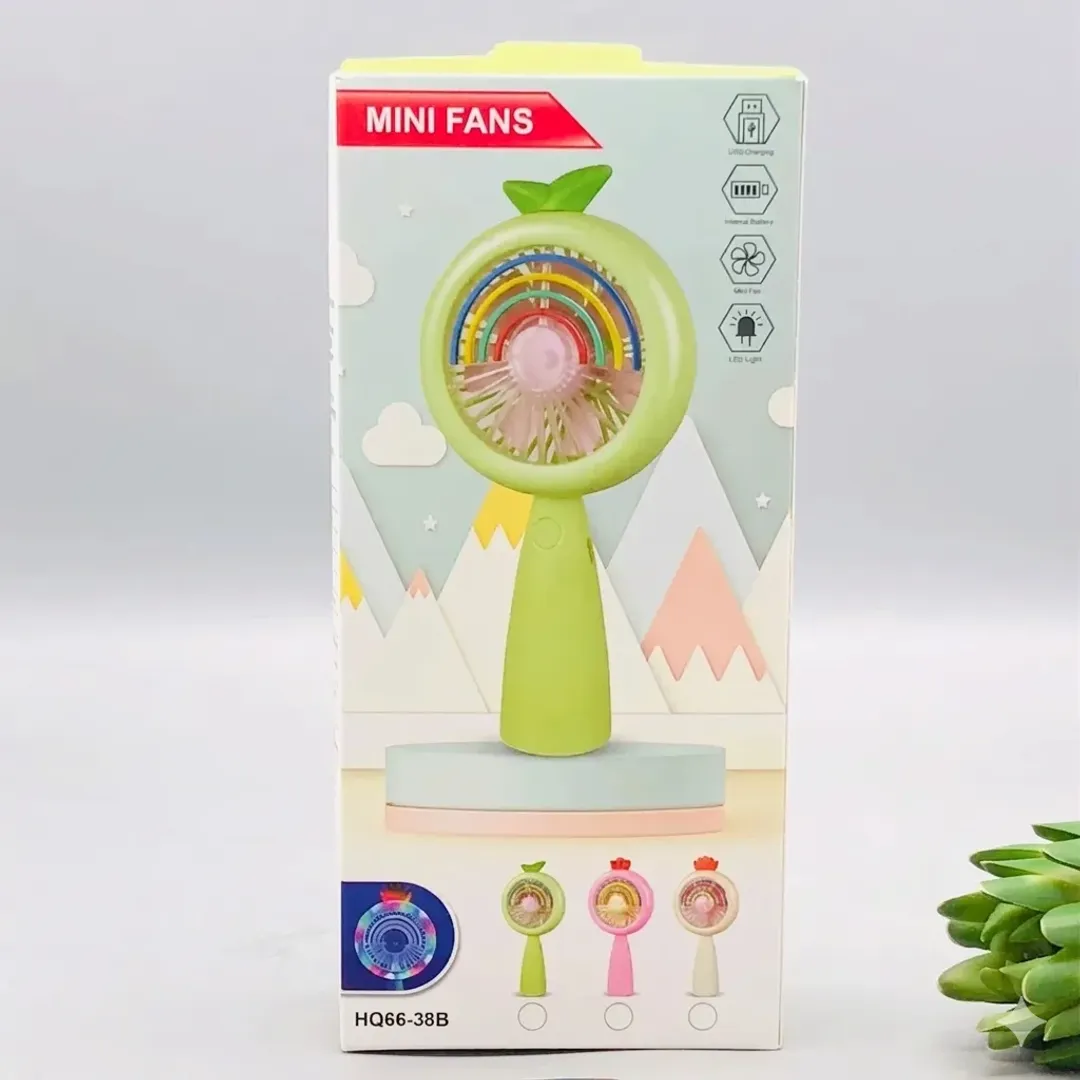 Kids 7-inch rainbow cooling fan – alternative view