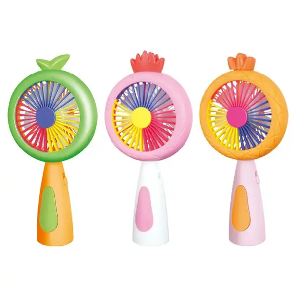 Kids mini chargeable hand-held fan with ring light for kids in Pakistan - Safencia