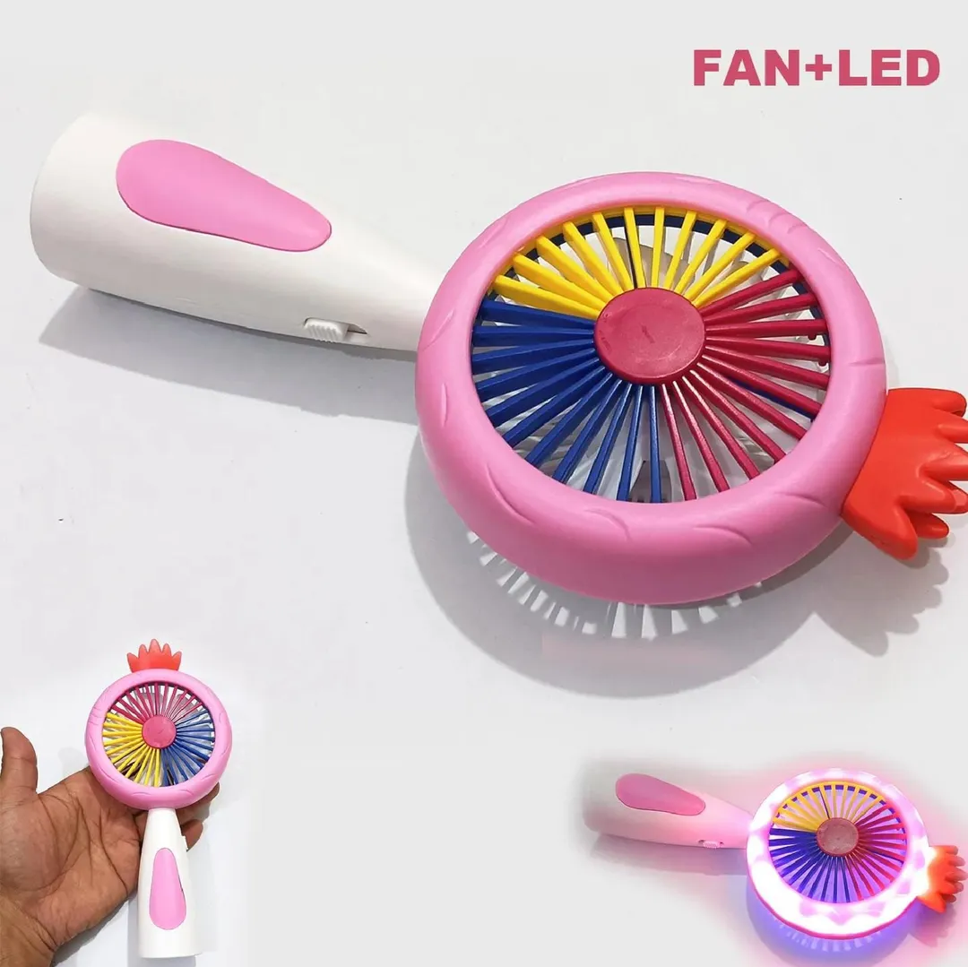 Kids mini hand fan close-up details