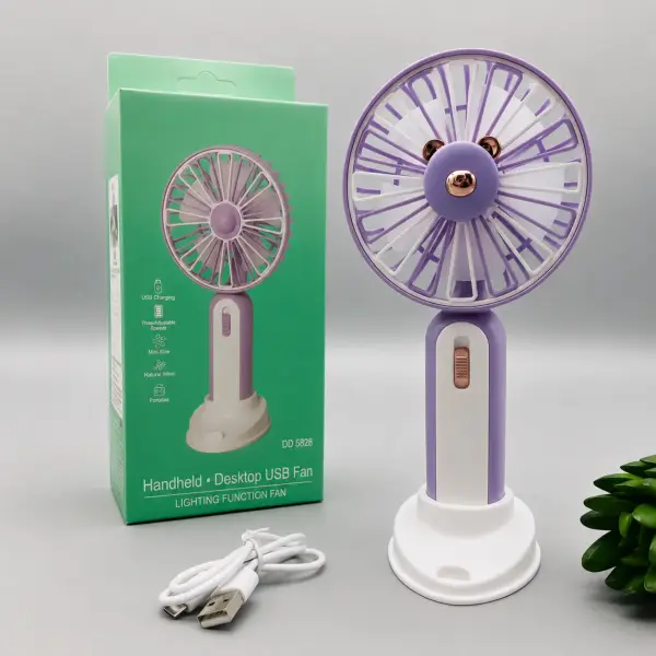 Kids Mini Handheld Desktop Fan with Lighting Function in Pakistan - Safencia