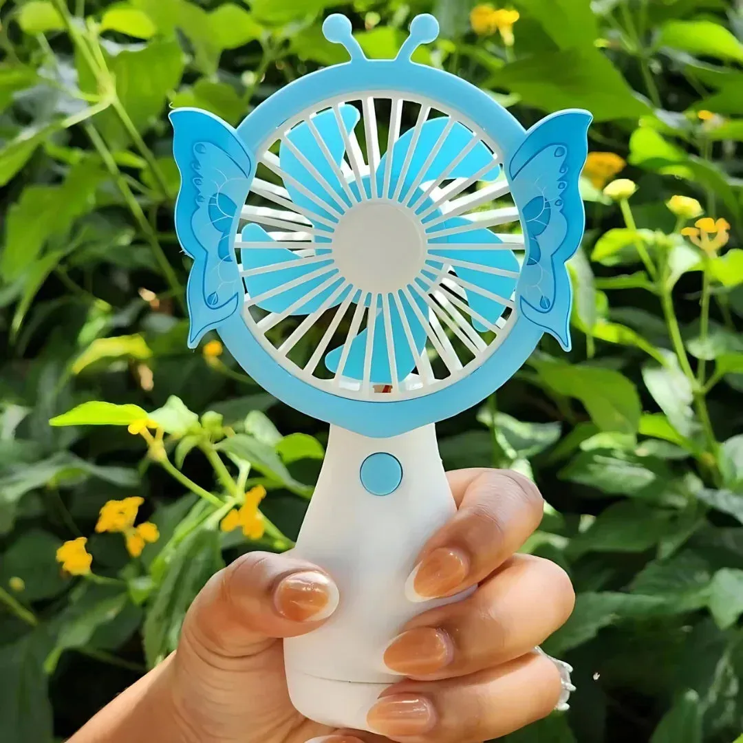 Butterfly hand fan retail packaging box