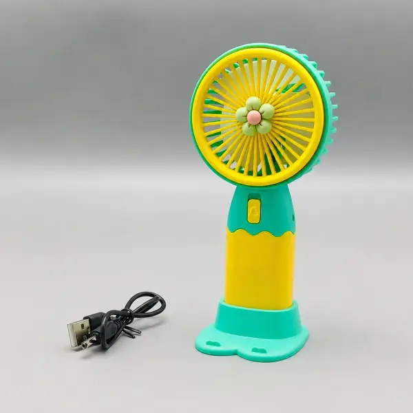 Kids Rechargeable Handheld Fruit Flower Decoration Fan in Pakistan - Safencia