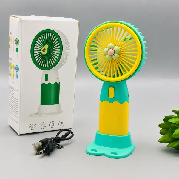 Kids Rechargeable Handheld Fruit Flower Decoration Fan