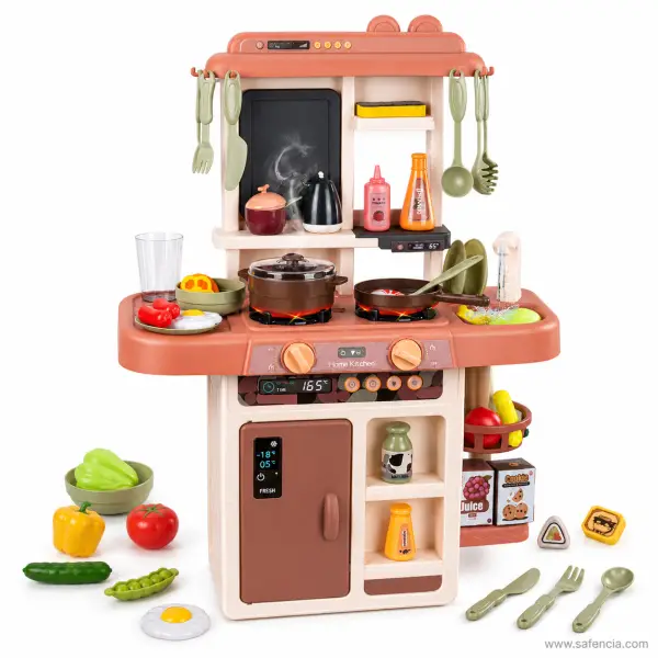 Large Home Kitchen Play Set with Mist Effect, Extractor Hood and Sink