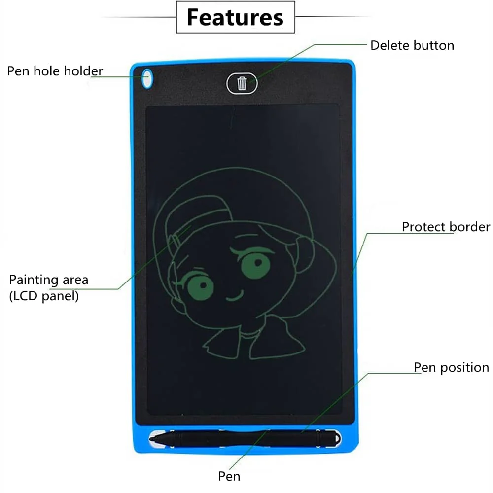 LCD Writing Board for Kids - with Board Marker