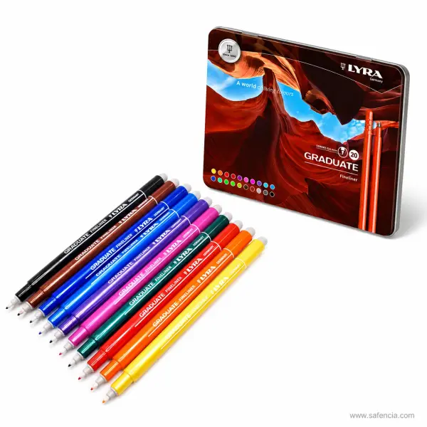 Lyra Graduate Fineliner — 20 Colours, Tin