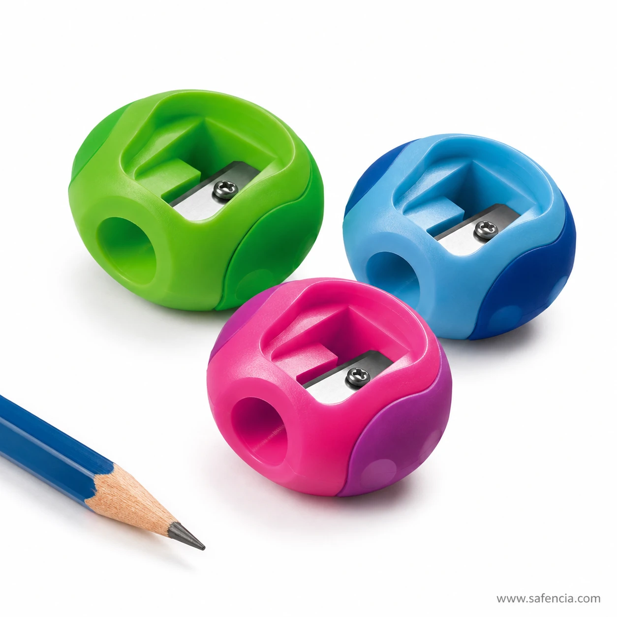 Lyra Groove pencil sharpener translucent waste shavings collection canister