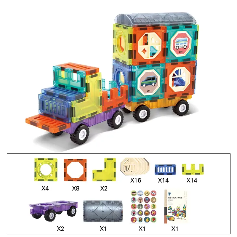 Magic magnetic blocks 41 pieces included list