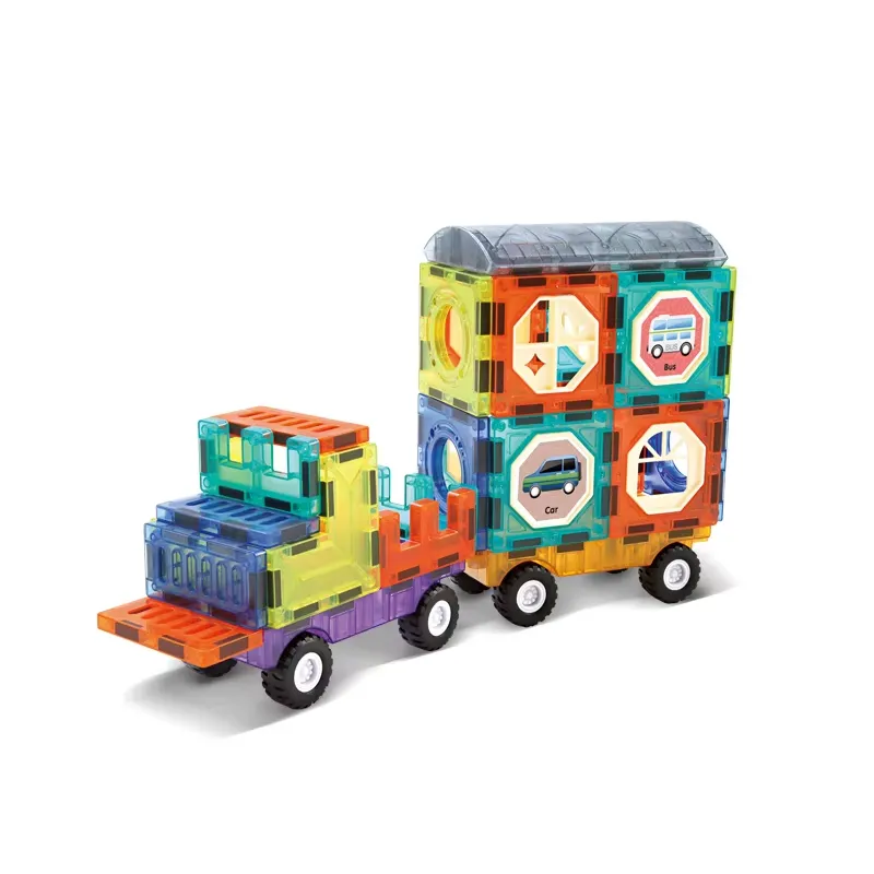 Magic magnetic blocks vehicle learning discs