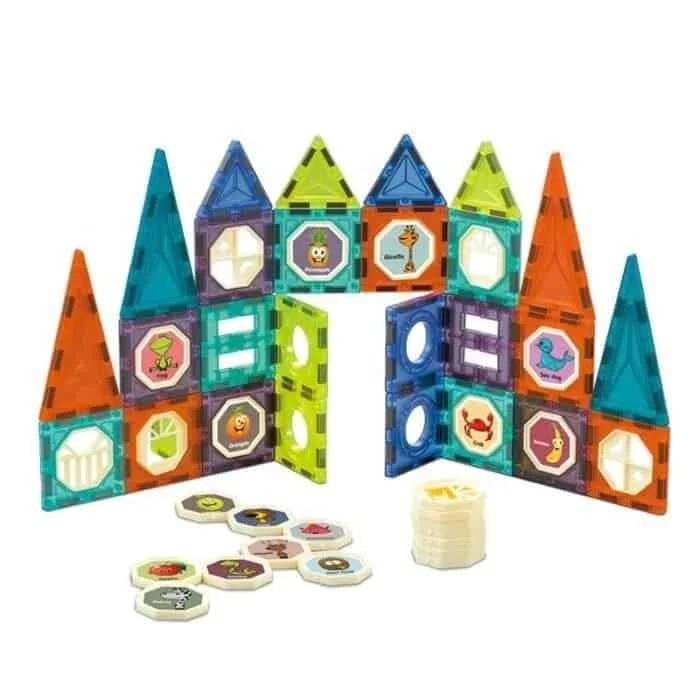 Magic magnetic blocks animal learning discs