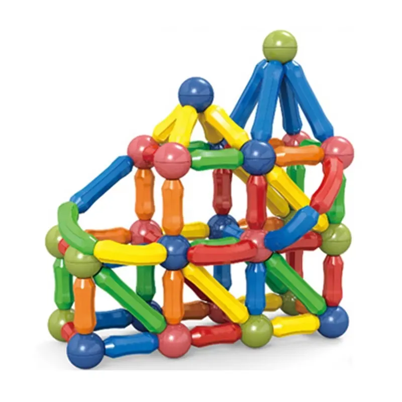 Magnetic building blocks 3D structure build close-up STEM Pakistan