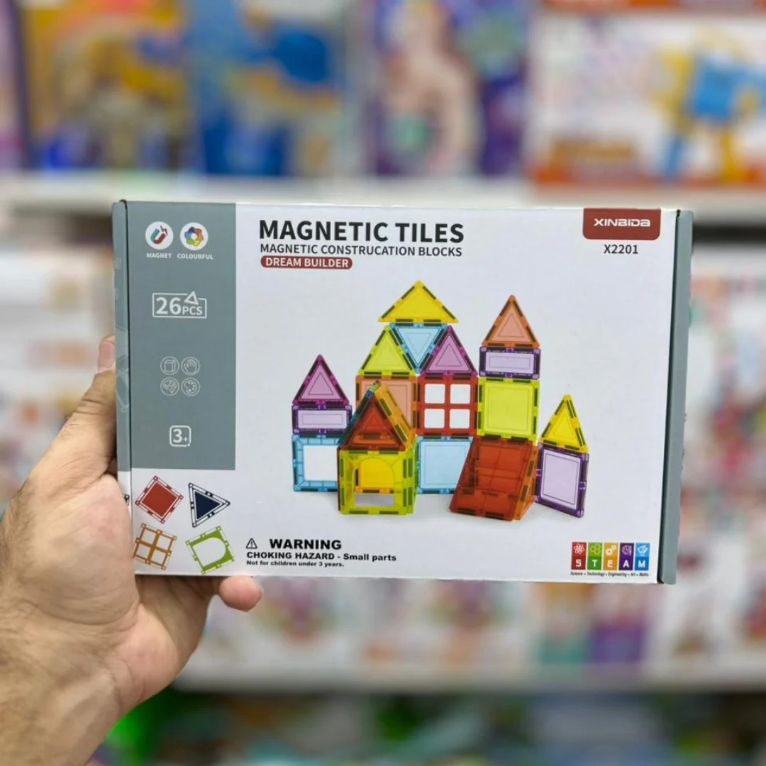 Magnetic Tiles Construction Blocks 26 Pcs 6 - buy in Pakistan from Safencia