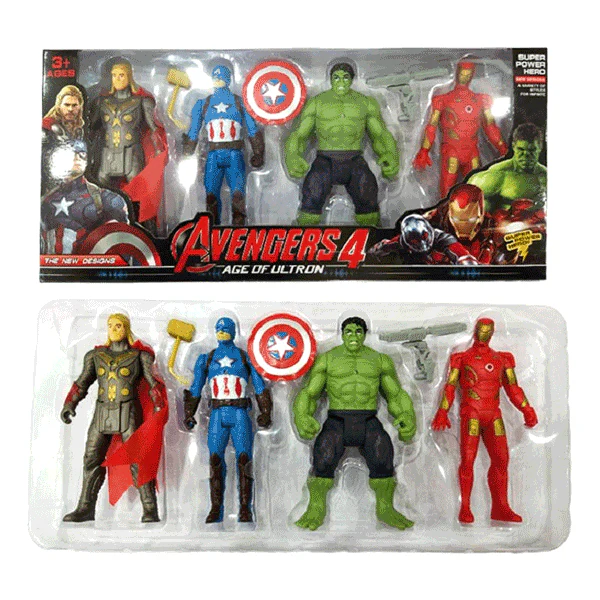Marvel Avengers Superhero Action Figure - 4 Pcs