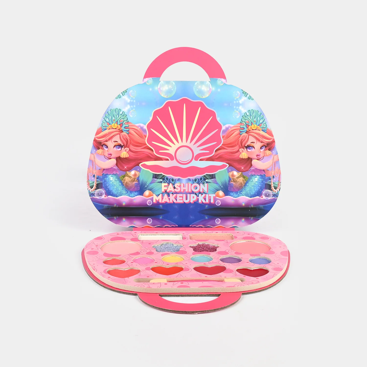 Mermaid Clamshell Makeup Handbag box view - mermaid design