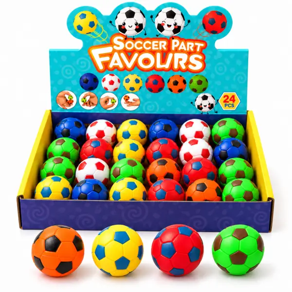 Mini Football Fidget Ball — 3 cm Soccer Party Favour
