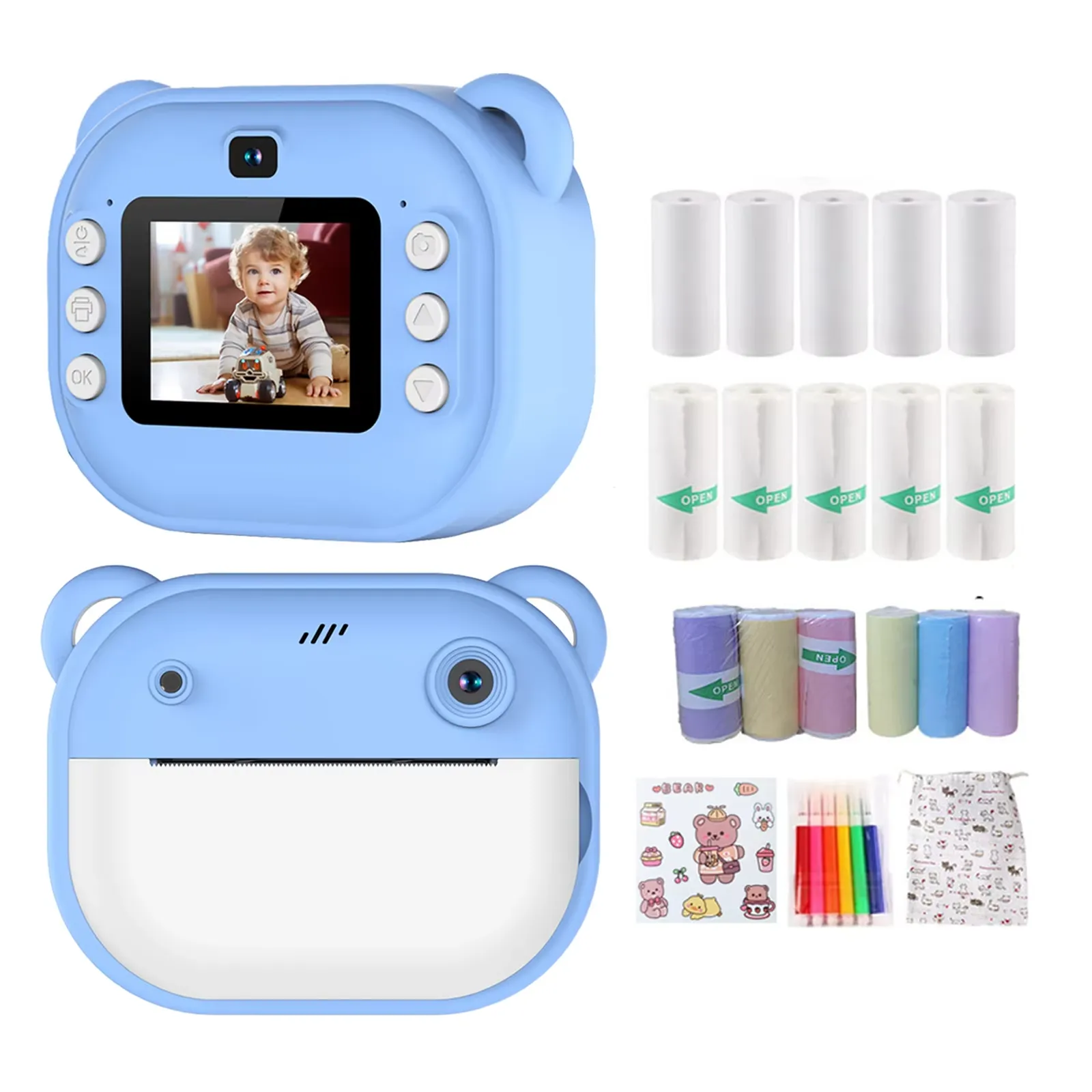Instant camera colour screen