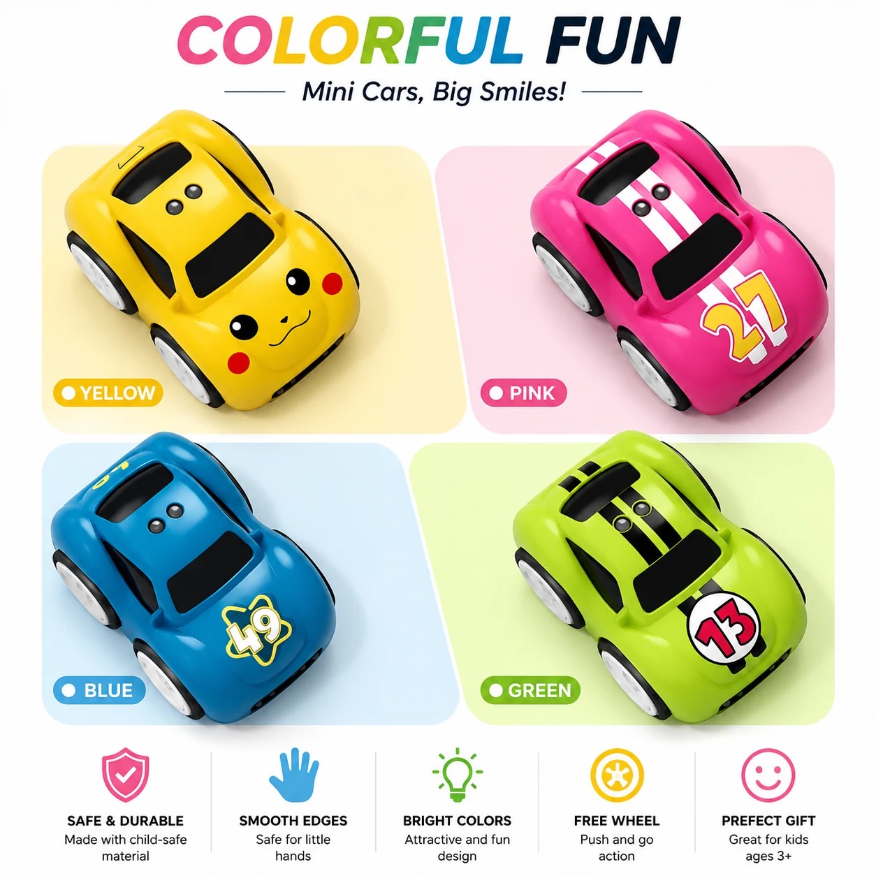 Colour options for CX-001 mini induction RC cars