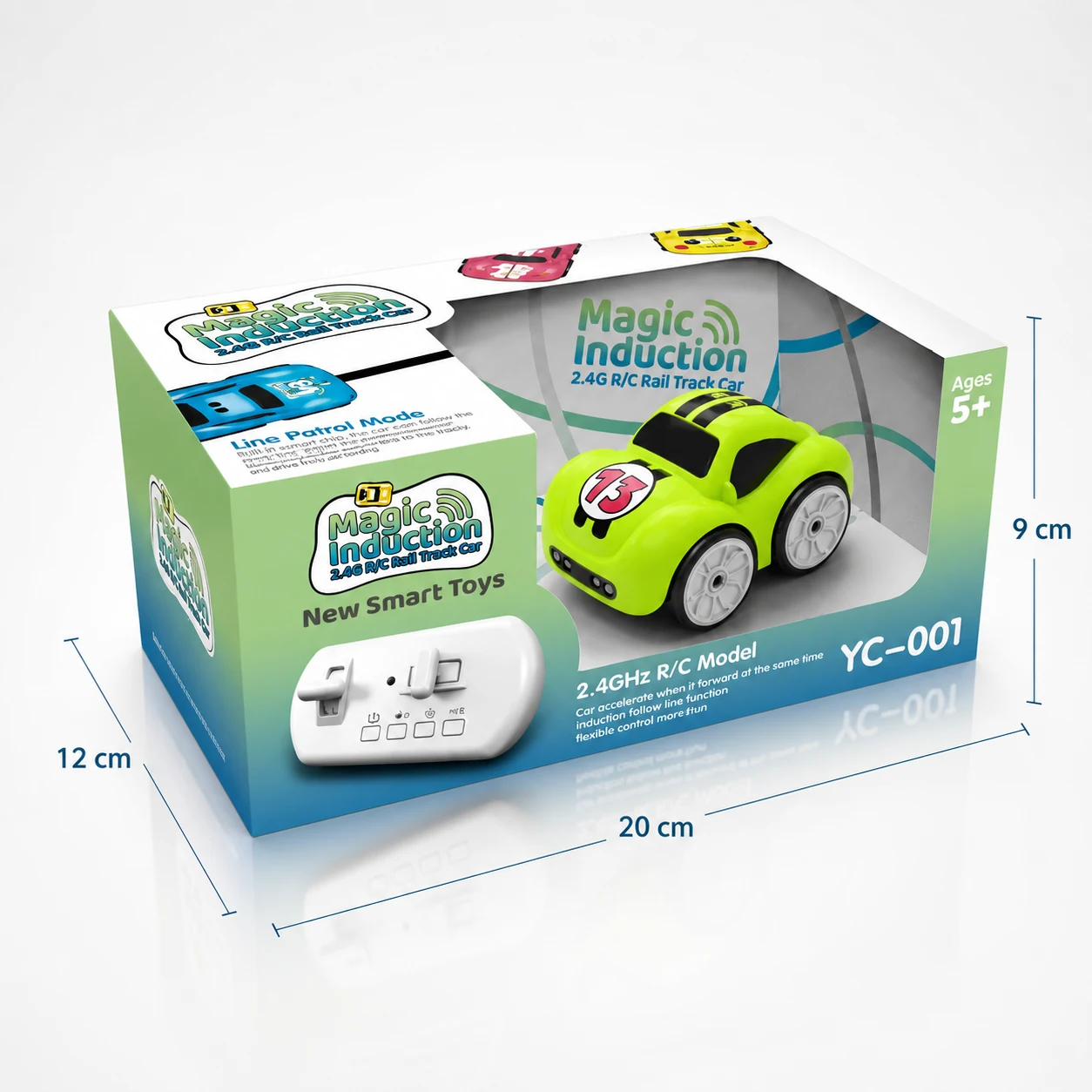 Magic induction CX-001 toy car product box and car