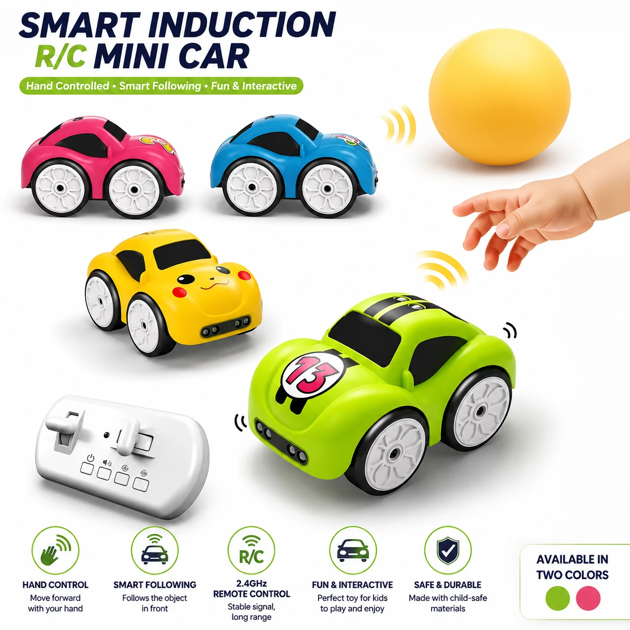 CX-001 smart induction mini car catalog showing controls