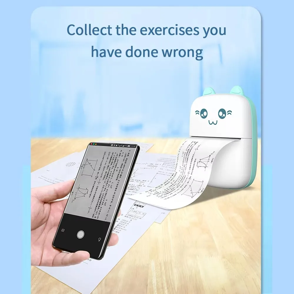 Mini thermal printer printing study notes