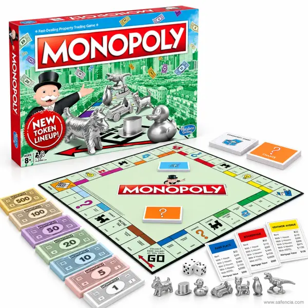 Monopoly Classic Board Game by Hasbro Gaming — Original, New Token Lineup