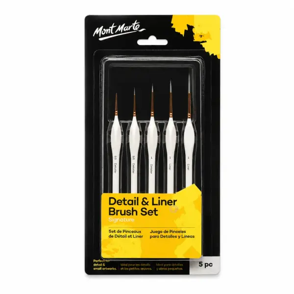 Mont Marte Detail and Liner Brush Set Signature 5 Piece