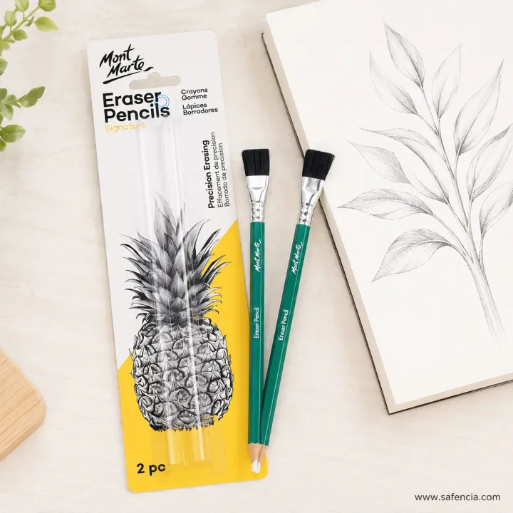 Mont Marte Eraser Pencils with Brush – Pack of 2 product photo 4 - buy in Pakistan from Safencia