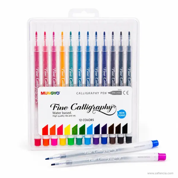 Mungyo Fine Calligraphy Pen Set — 12 Colours