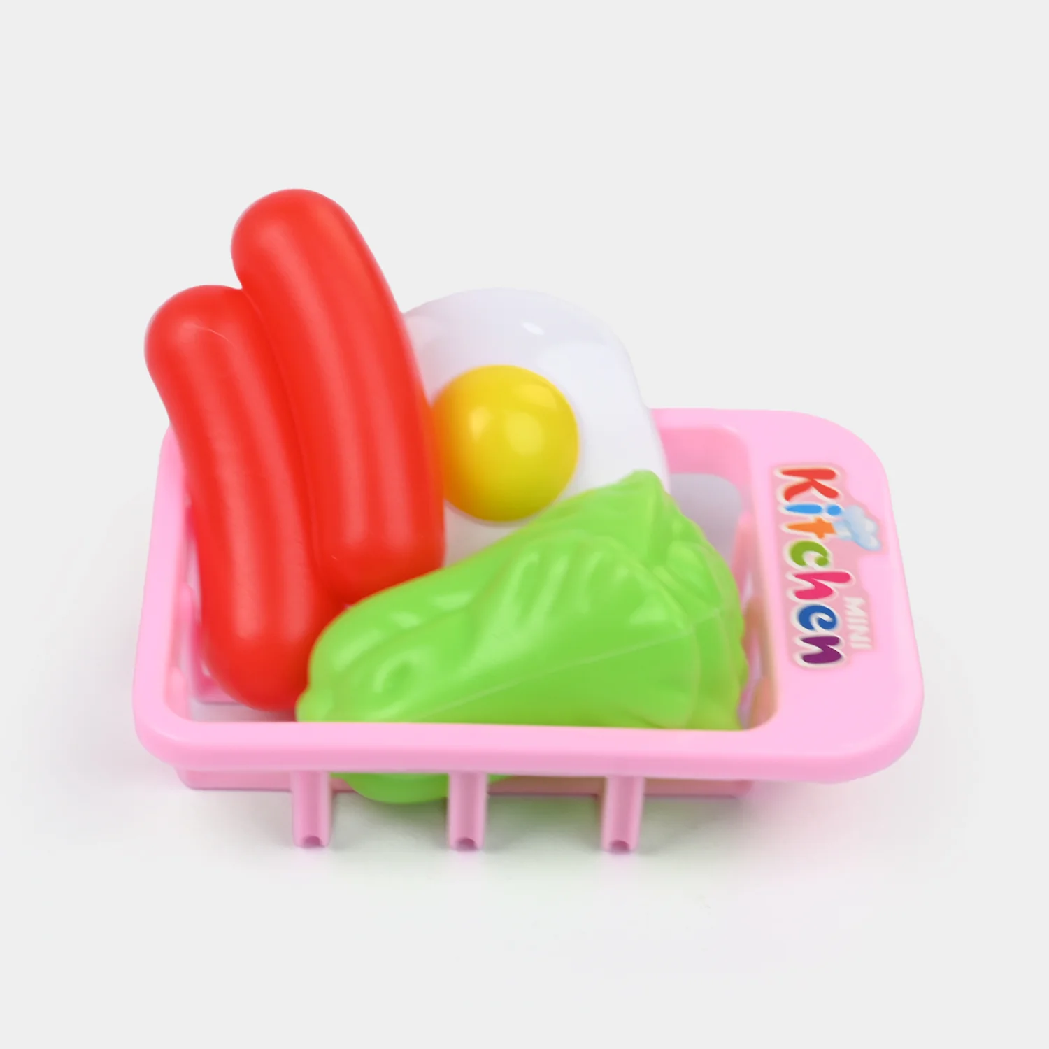 My Little Kitchen Chef Cooking Set open view - stove, pot, frying pan, cutlery and pretend food