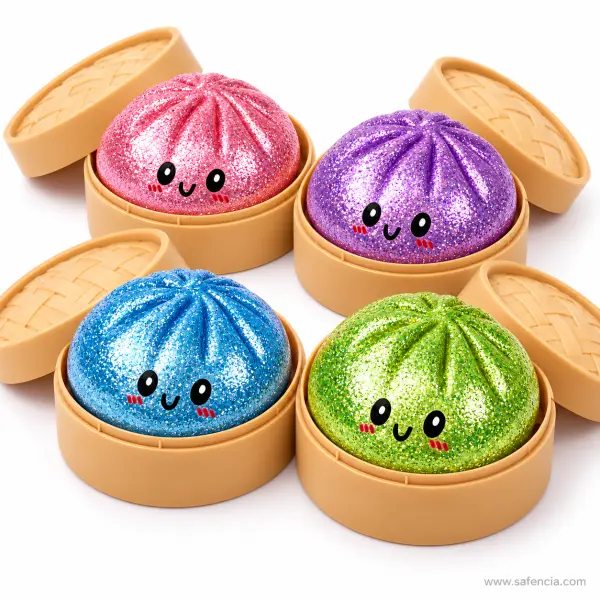 Mystery Glitter Dumpling Squishy — 5.5 cm Blind Colour Squeeze Bun