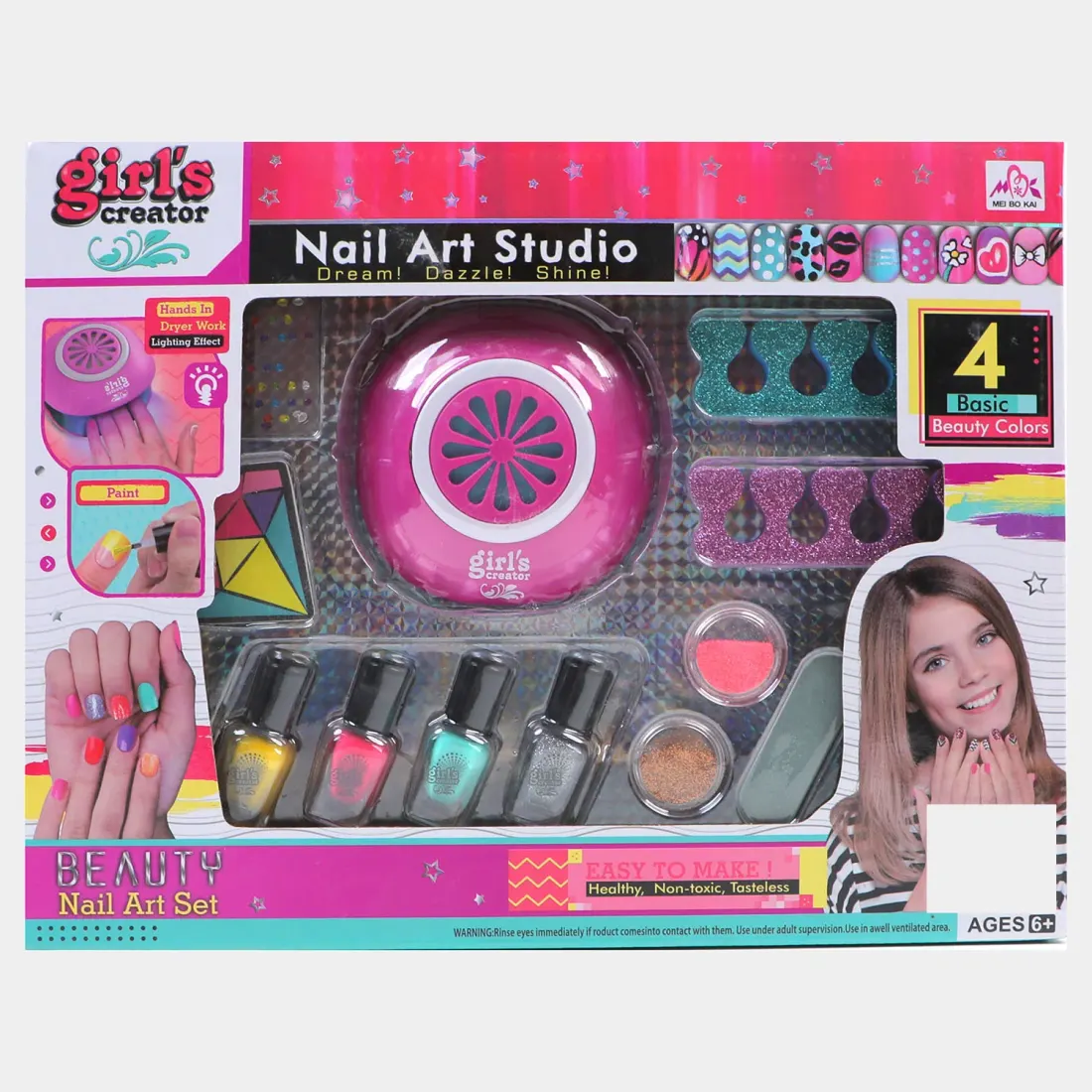 Deluxe Nail Art Studio Set side view