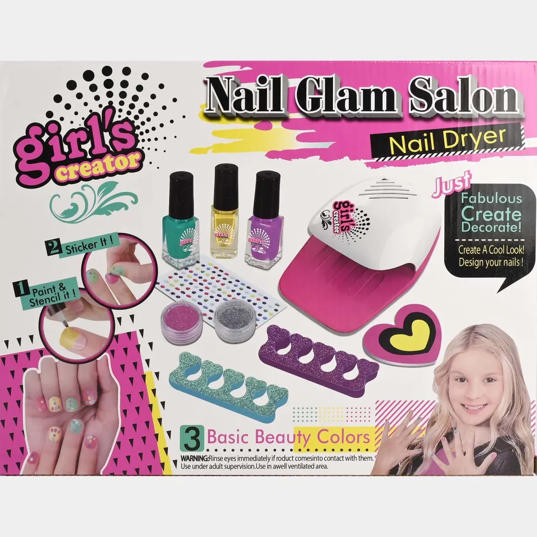 Nail Glam Salon Set box view