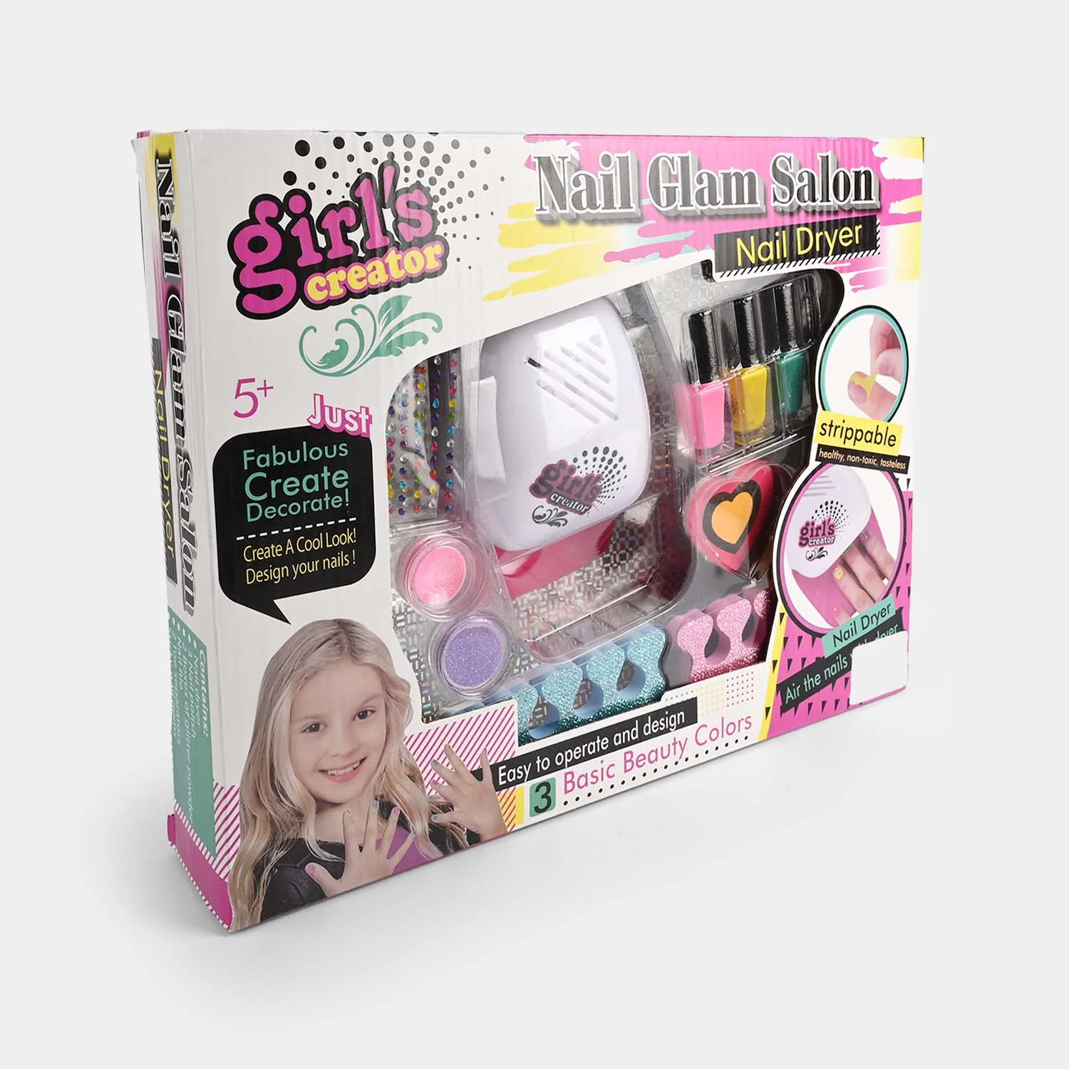 Nail Glam Salon Set side view