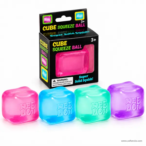 NeeDoh-Style Nice Cube Squishy — 5 cm Gel-Filled Squeeze Cube
