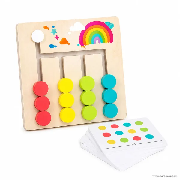 Color & Shape Matching Montessori Slide Puzzle Board Game