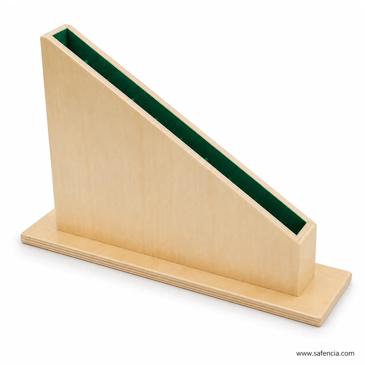 Vertical slot detail for Montessori rods organization