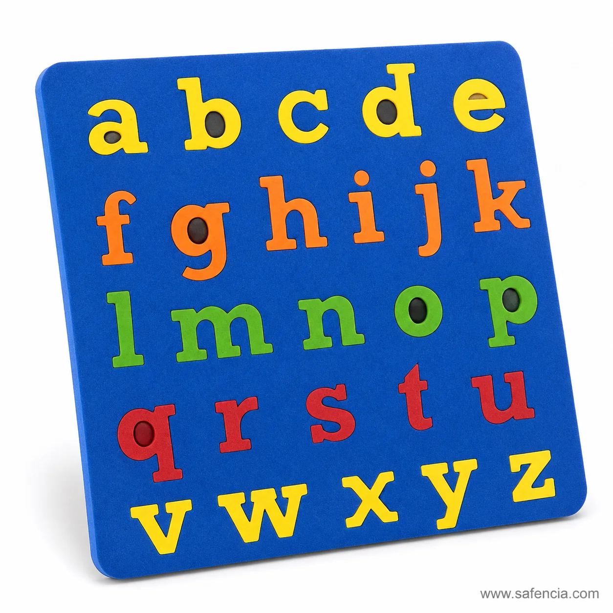 Foam alphabet letters arrangement