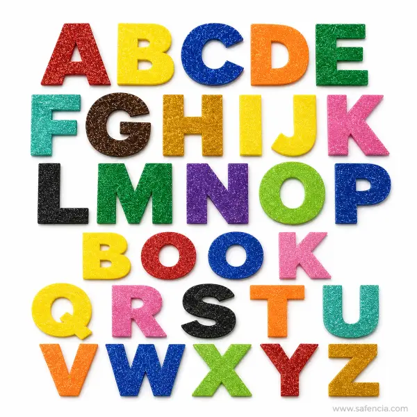 Foaming Capital Alphabet ABC Glitter Learning Packet (Uppercase Foam Letters)