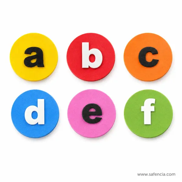 Foaming Alphabets Circle Shape Learning Tiles (Round Letter Discs Set)