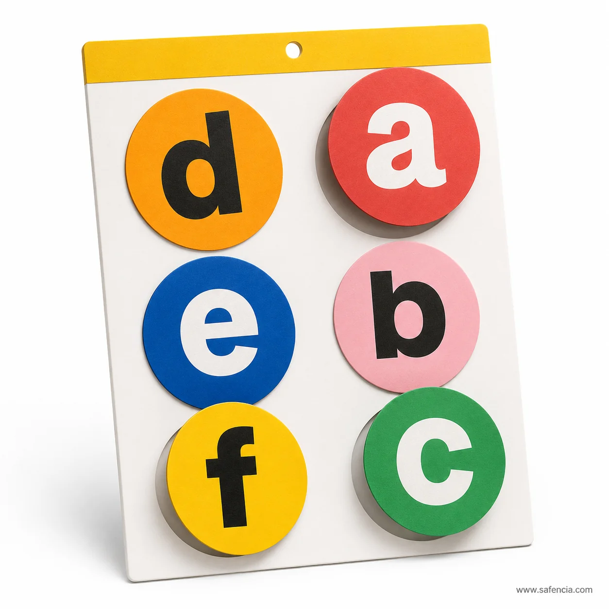 Capital ABC circle tiles matching play