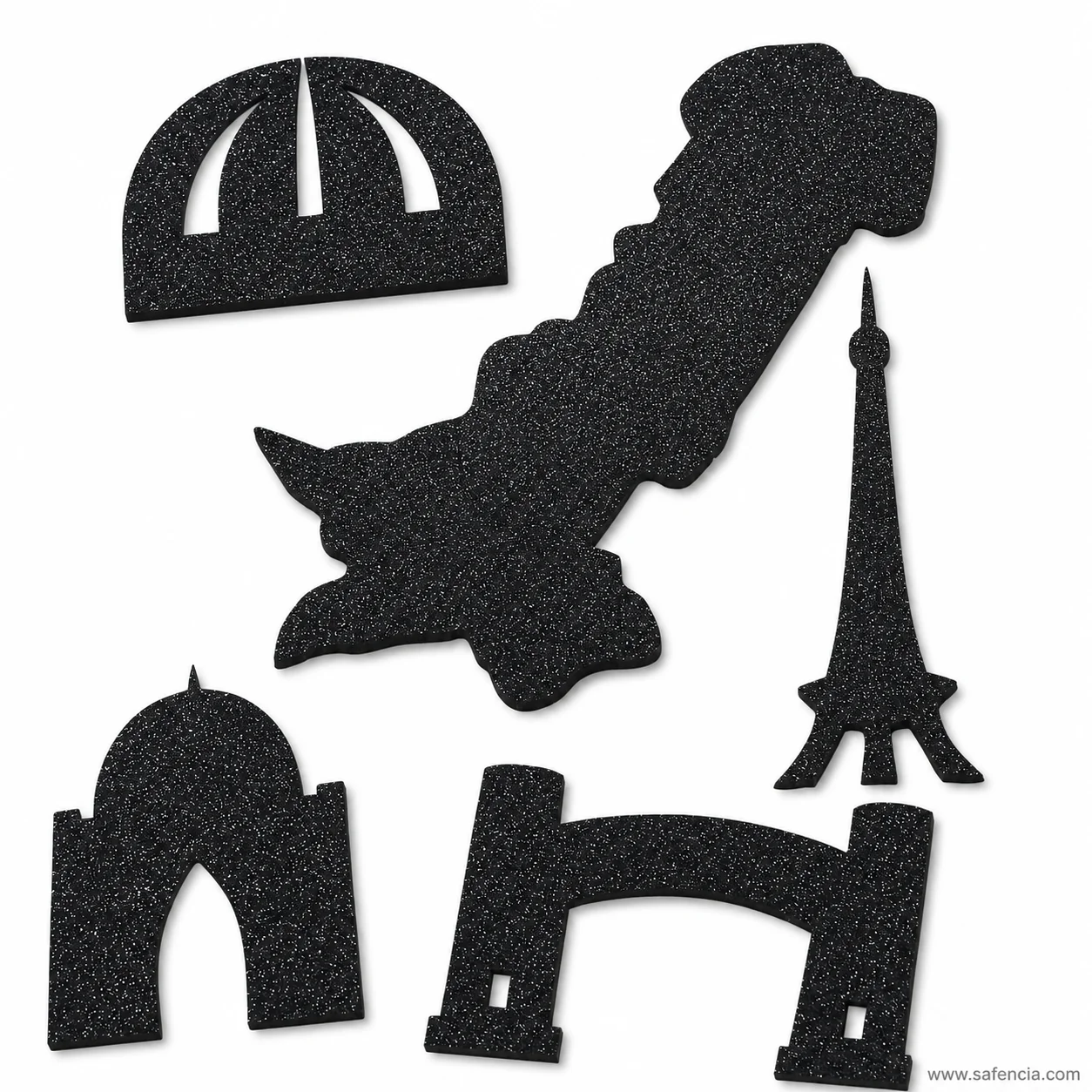 Landmark silhouettes architectural details