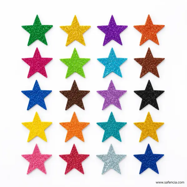 Foaming Glitter Star Large Stickers Pack (3D Reward & Decor Stars)