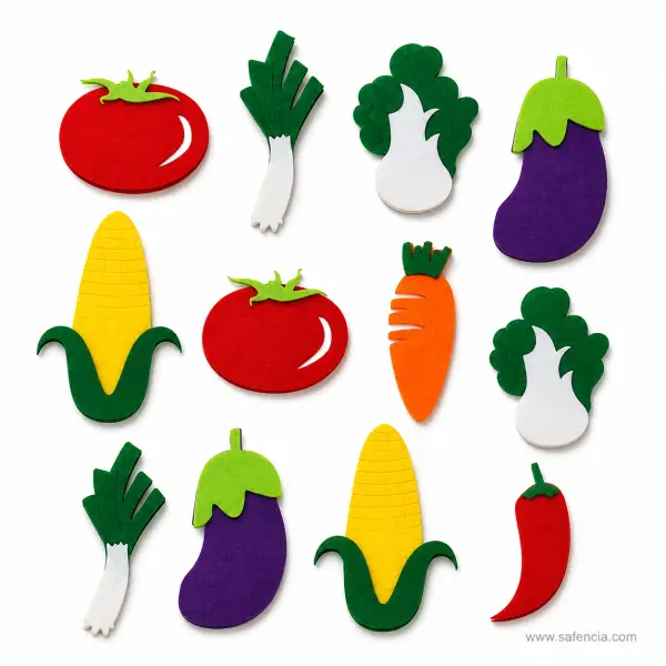 Foaming Sticker Vegetables Educational 3D Kitchen Garden Foam Set