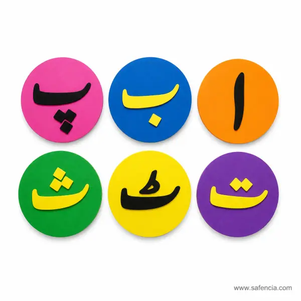 Foaming Urdu Alphabets Circle Shape (Haroof-e-Tahajji Sensory Learning Discs)