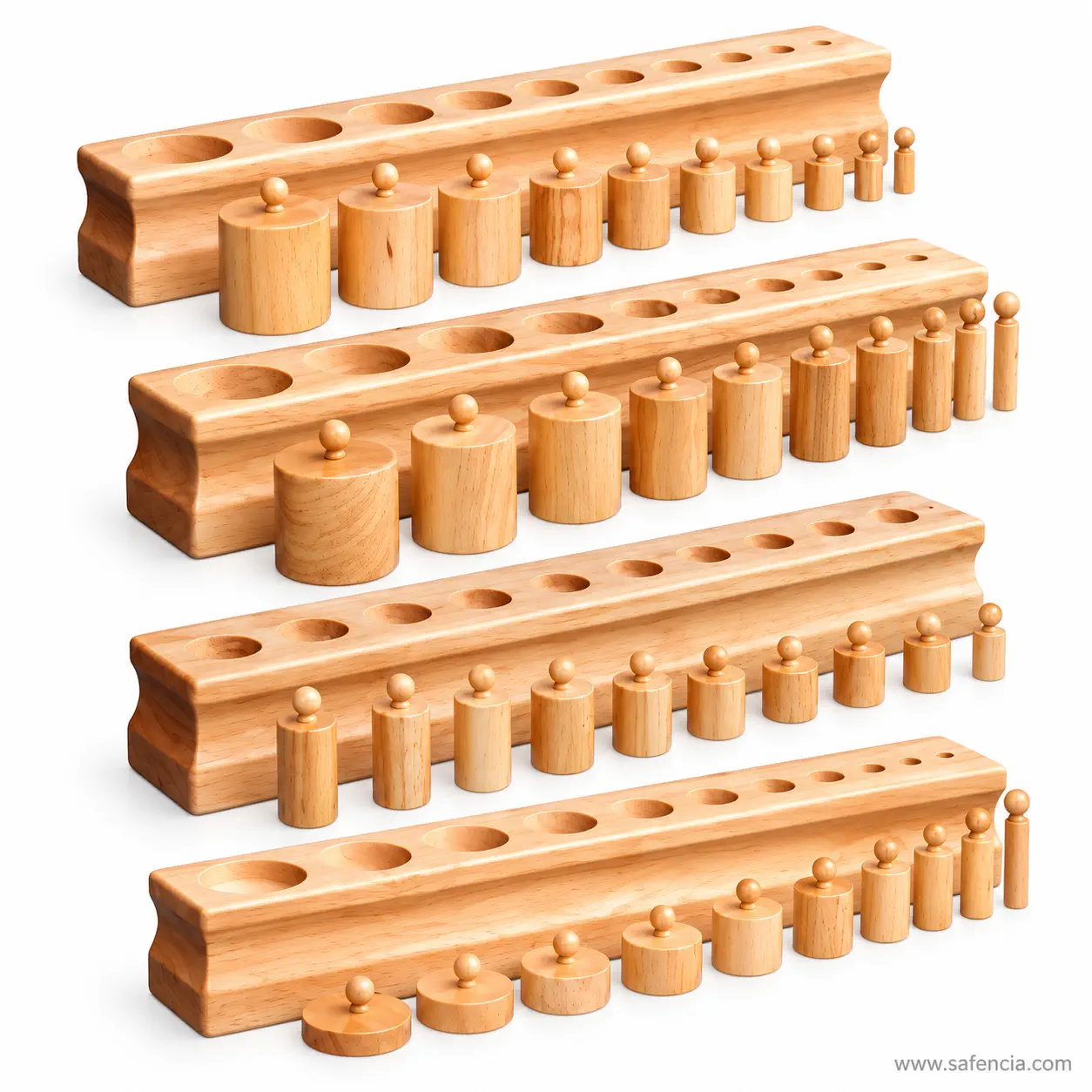 Child practicing pincer grasp with knobbed cylinder
