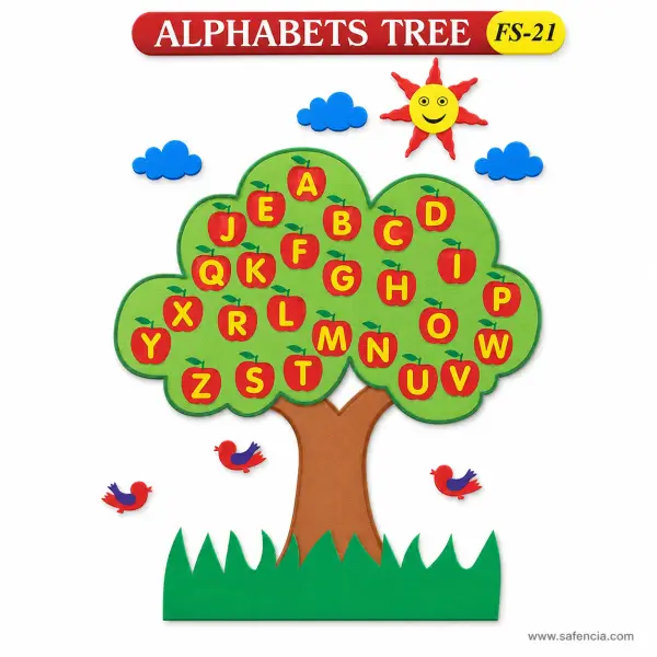 Alphabets Tree Foam Wall Set (FS-21, 26 Letter Apples)