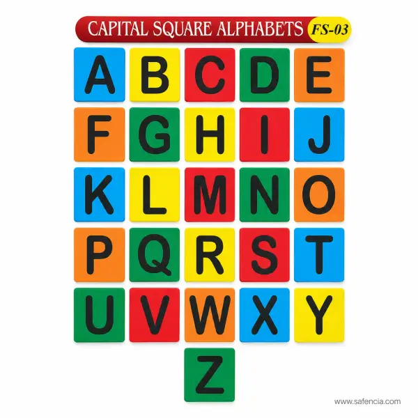 Capital Square Alphabet Foam Tiles (FS-03, 26 Coloured Tiles)