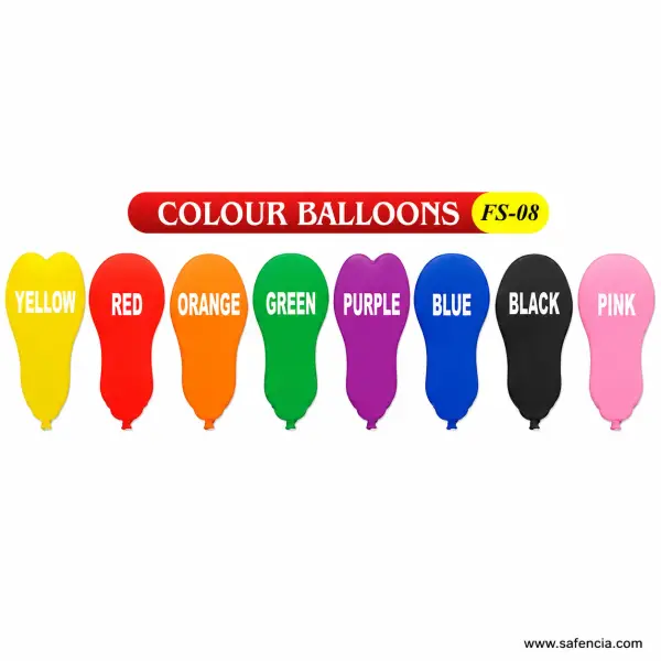 Colour Balloons Foam Wall Set (FS-08, Eight Named Balloons)