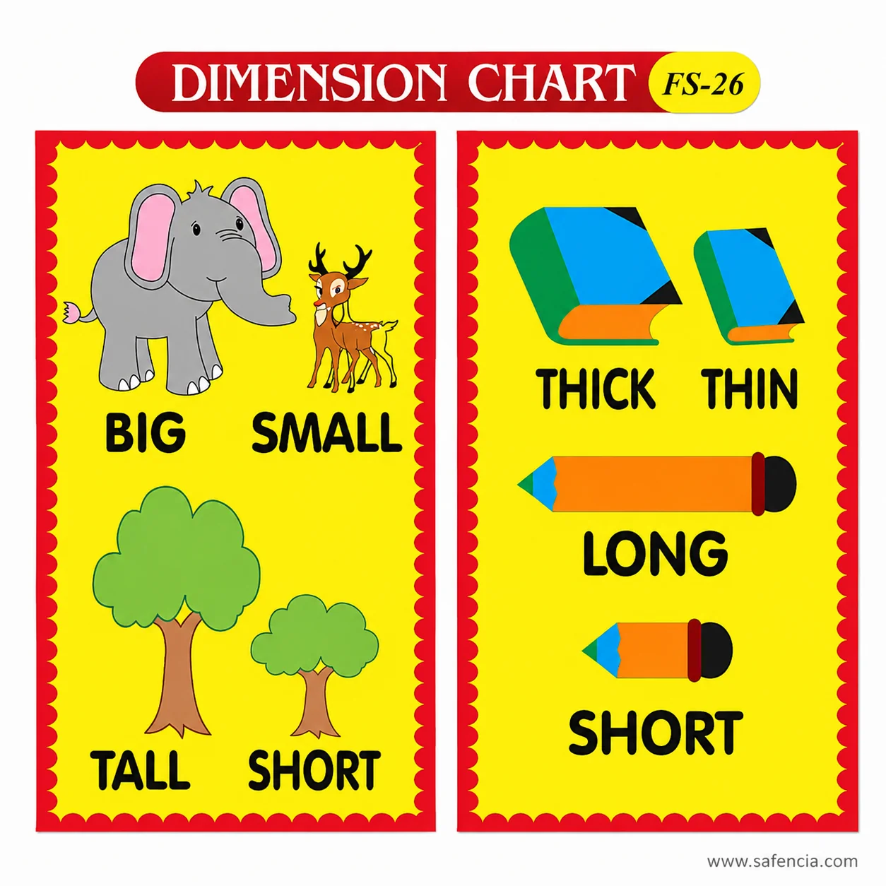 Dimension chart foam panels with the red banner and the FS-26 model code in view