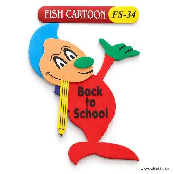 Back to School Fish Foam Cut-Out (FS-34, Pencil and Greeting)